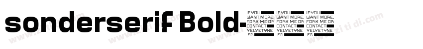 sonderserif Bold字体转换